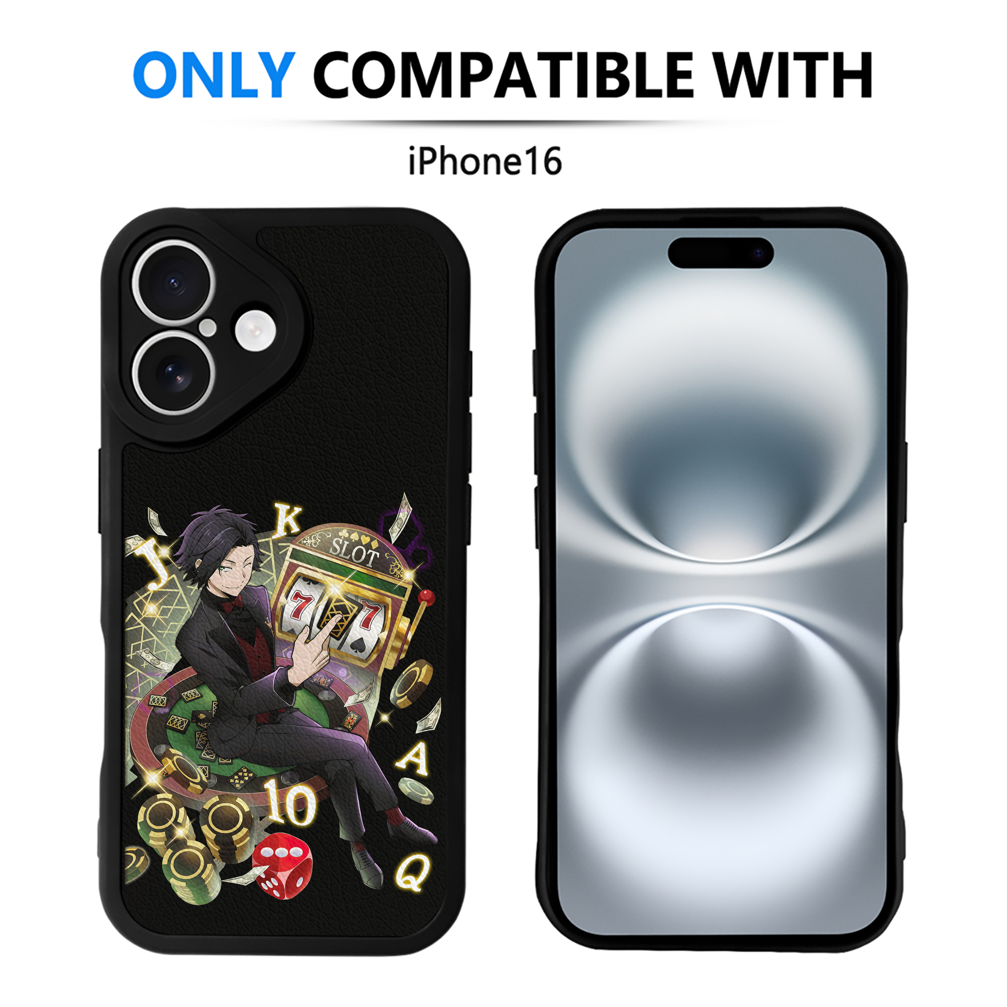 （画像用） 文豪ストレイドッグス Bungo Stray Dogs 【iPhone 16シリーズ対応】シリコンスマホケース（レザー調） 材質：シリコン